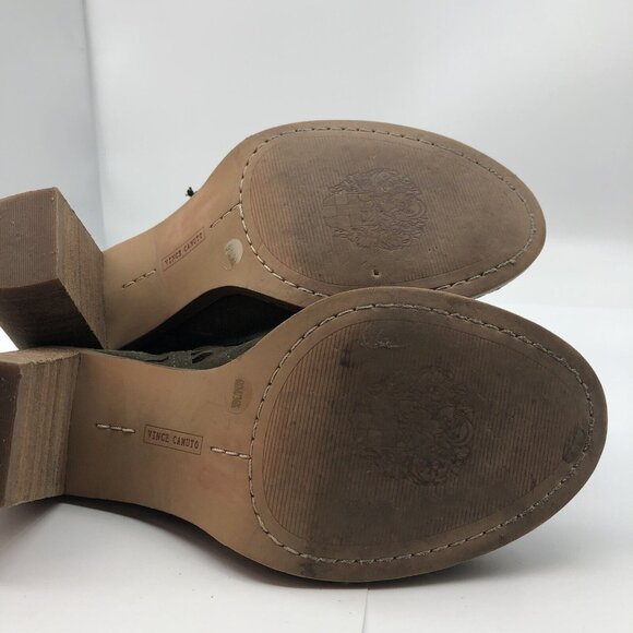 Vince Camuto Tarita Sandals Women's Size 6.5 Cutout Lace-Up Olive Green - Picture 12 of 13